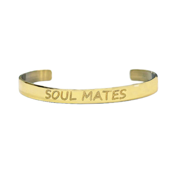 Engraved Quote .25 - Soul Mates - Gold