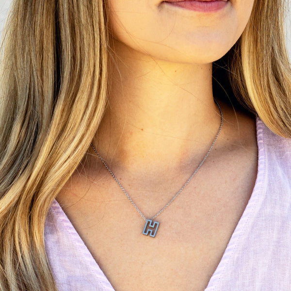 Liv Initial Necklace - Silver