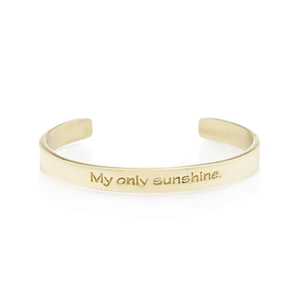 Engraved Quote .25 - My Only Sunshine - Gold
