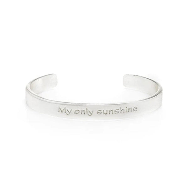 Engraved Quote .25 - My Only Sunshine - Silver